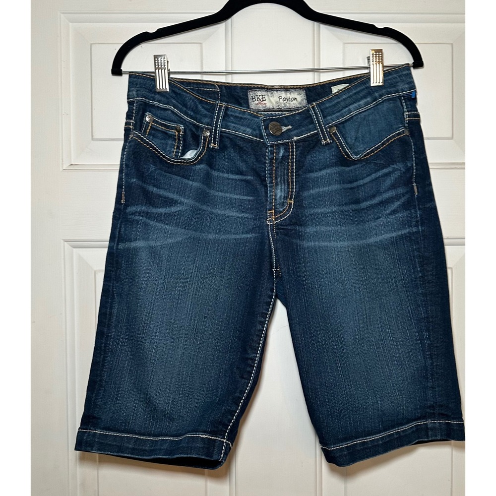 BKE Payton Denim Shorts Women's‎ Size 28 Dark Wash Bermuda
